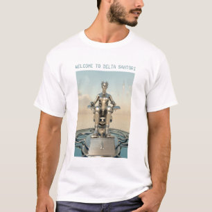 Camiseta Bem-vindo ao Delta Santori. Espaçoporto futurista