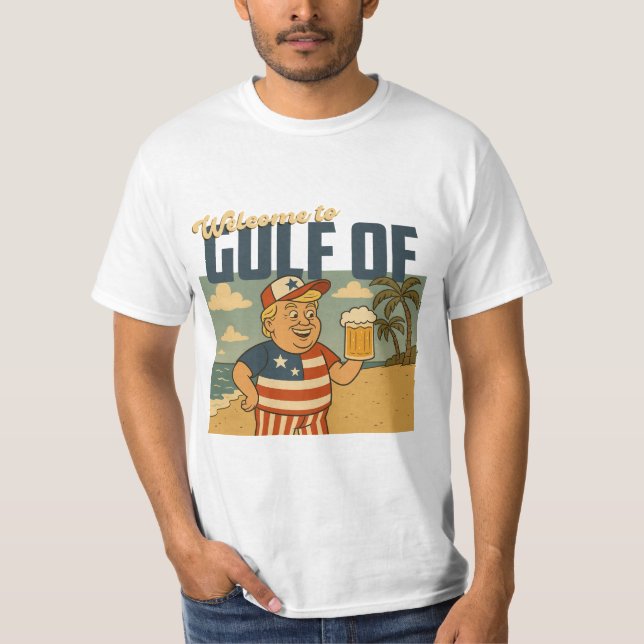 Camiseta bem-vindo ao golfo da américa (Frente)