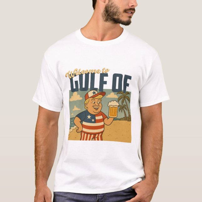 Camiseta bem-vindo ao golfo da américa (Frente)