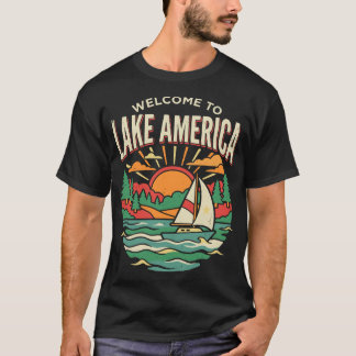 Camiseta Bem-vindo ao Lake America Vintage Great Lakes