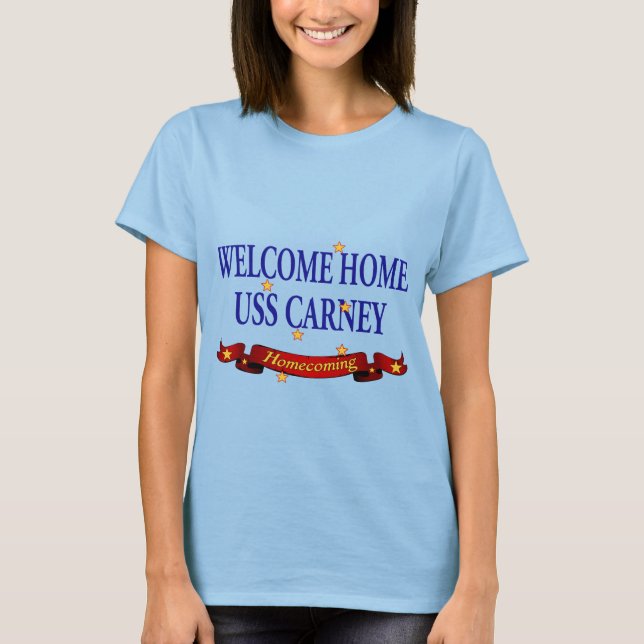 Camiseta Bem-vindo ao lar USS Carney (Frente)