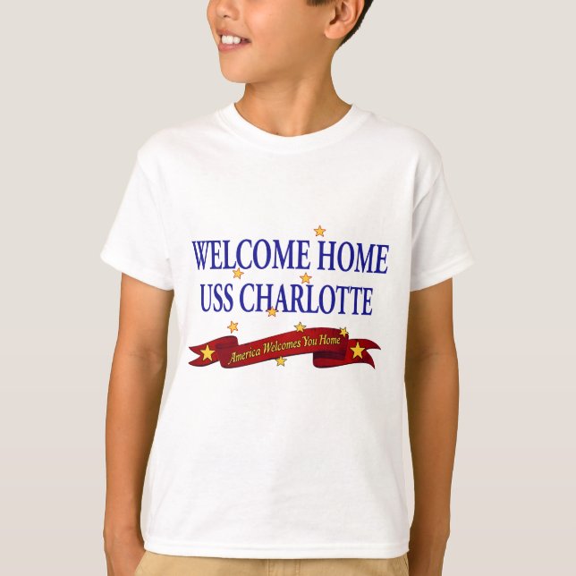 Camiseta Bem-vindo ao lar USS Charlotte (Frente)