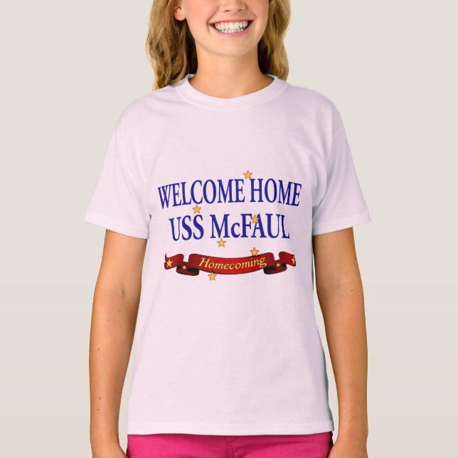 Camiseta Bem-vindo ao lar USS McFaul (Frente)