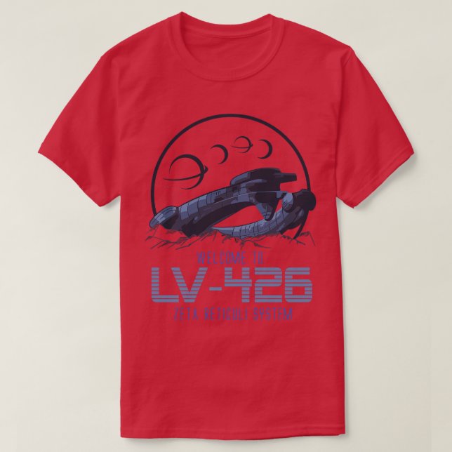 Camiseta Bem-vindo ao LV 426 Sistema Zeta Reticuli (Frente do Design)