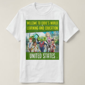 Camiseta Bem-vindo ao Mundo de Educação e Educação de Eddie