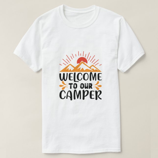 Camiseta Bem-vindo ao nosso design de trailer (Frente do Design)