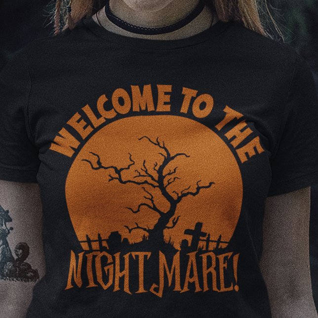 Camiseta Bem-Vindo Ao Pesadelo Halloween (Criador carregado)