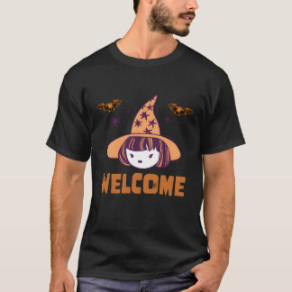 Camiseta bem-vindo ao retro terrestre de halloween