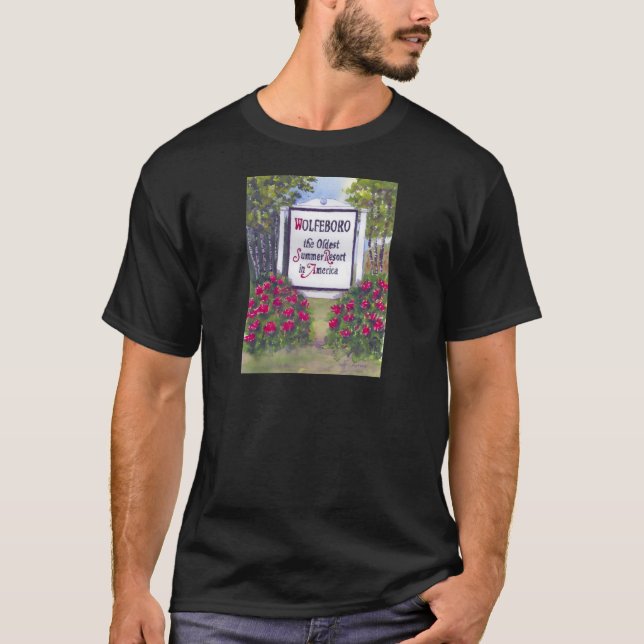 Camiseta Bem-vindo ao Sinal de Wolfeboro NH (Frente)