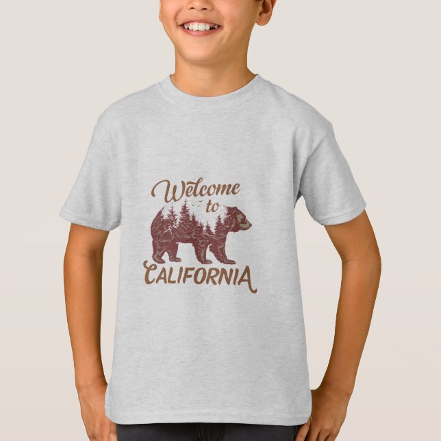 Camiseta Bem-vindo ao Urso da Califórnia (Frente)