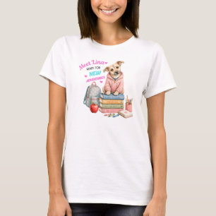 Camiseta Bem-vindo às Aventuras Escolares de Lina!