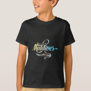 Camiseta Bem-vindo às Maldivas Whale Shark Férias Souvernir