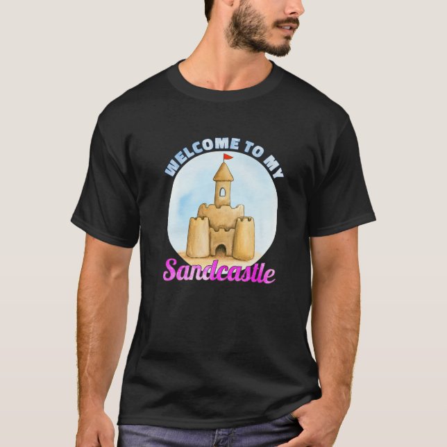 Camiseta Bem-Vindo Às Minhas Sandcasts De Sandcastle (Frente)