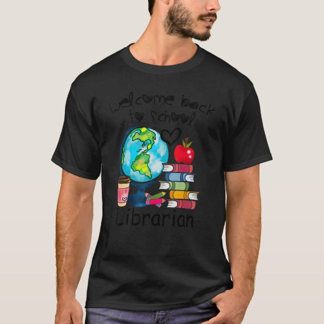 Camiseta Bem-Vindo De Volta À Classe De Vida Da Bibliotecas (Frente)