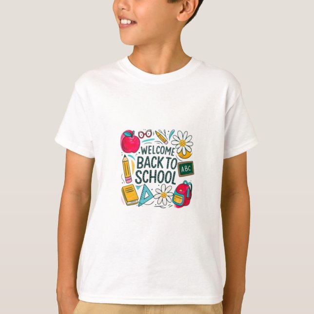 Camiseta Bem-vindo de volta à escola (Frente)