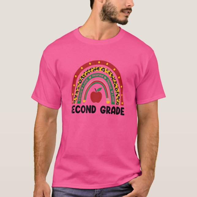 Camiseta Bem-Vindo De Volta À Escola Boho De Segundo Grau (Frente)
