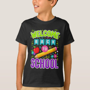 Camiseta Bem-vindo de Volta à Escola Primeiro Dia de Aula