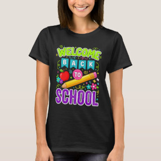Camiseta Bem-vindo de Volta à Escola Primeiro Dia de Aula