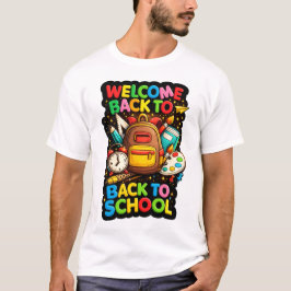 Camiseta Bem-vindo de Volta à Escola – Sala de Aula Colorid