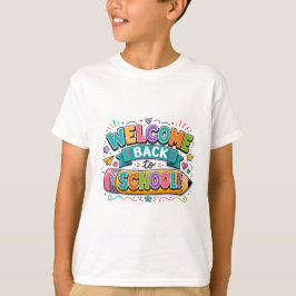 Camiseta Bem-vindo de Volta à Escola Tipografia de Lápis Co