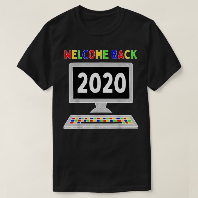 Camiseta Bem-vindo de volta ao 2020 Virtual Learning Primei (Frente do Design)