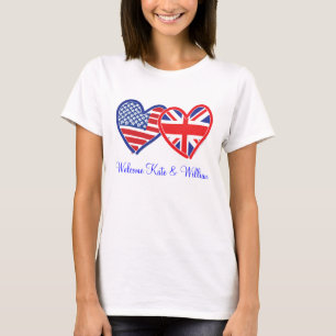 Camiseta Bem-vindo Kate & William/ Casamento Real