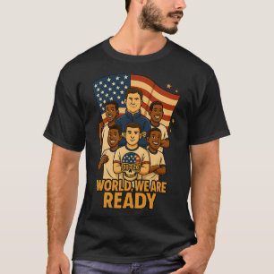 Camiseta Bem-vindo Mundo Estamos Preparados Para o Futebol