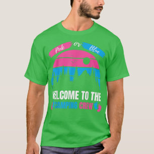 Camiseta Bem-Vindo Rosa Ou Azul Ao Gênero Da Tripulação De 