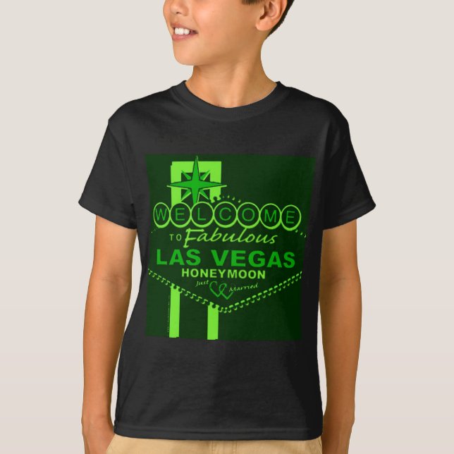 Camiseta Bem-vindos à Lua de mel de Las Vegas (Frente)