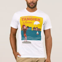 Bem-vindos à viagens vintage de poster de Tangier 