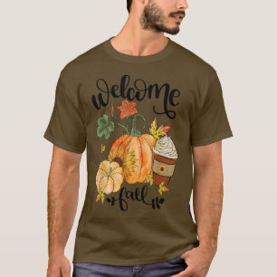 Camiseta Bem-vindos Abate Abóbora Abóbora Café Girassol Eng