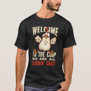 Camiseta Bem-vindos ao galinha maluco de galinha