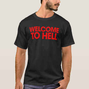 Camiseta Bem-vindos ao Inferno Gráfico de Satãs para Pessoa