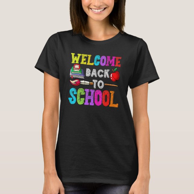 Camiseta Bem-Vindos De Volta Aos Professores 2 (Frente)