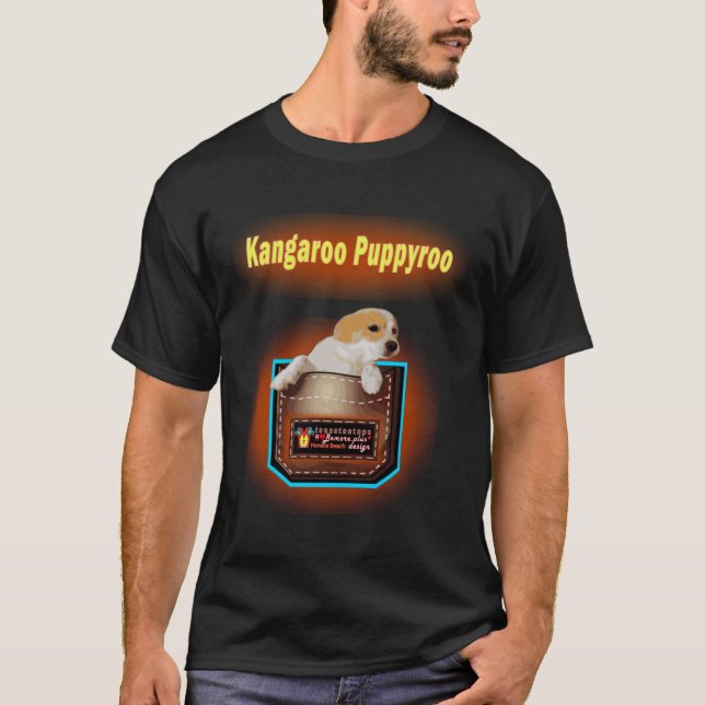 Camiseta Bemore Plus Designs Kangaroo Puppyroo teaseteetops (Frente)