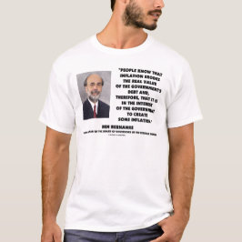 Camiseta Ben Bernanke Inflação Erodes Valor Real Dívida