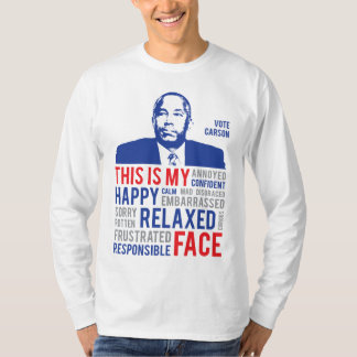 Camiseta Ben Carson Campaign 2016 Esta É A Minha Cara