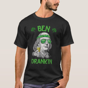 Camiseta Ben Dia de São Patrício Benjamin Franklin