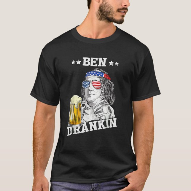 Camiseta Ben Drankin 4 de julho americano (Frente)