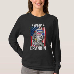 Camiseta Ben Drankin 4 de julho Bandeira Americana Benjamin