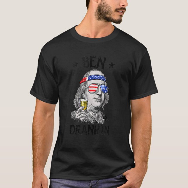Camiseta Ben Drankin 4 De Julho Benjamin Franklin Men Wome (Frente)