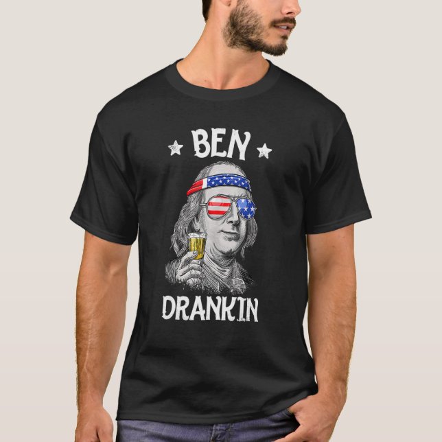 Camiseta Ben Drankin 4 De Julho Benjamin Franklin Men Wome (Frente)