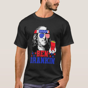 Camiseta Ben Drankin Beer 4 De Julho Dia Da Independência E