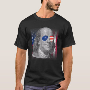 Camiseta Ben Franklin EUA Flag Patriótico Americano Bandeir