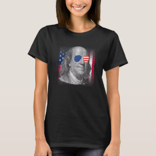 Camiseta Ben Franklin EUA Flag Patriótico Americano Bandeir