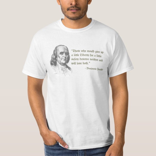 Camiseta Ben Franklin no t-shirt da liberdade (Frente)
