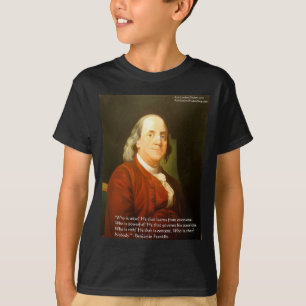 Camiseta Ben Franklin (O Que É Sábio) Cita Presentes E Ca