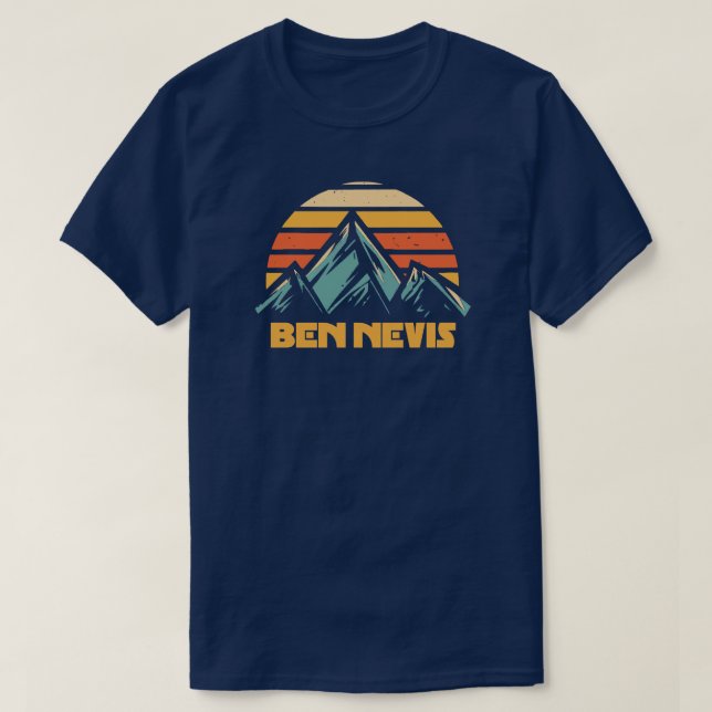 Camiseta Ben Nevis Retro Turquesa (Frente do Design)