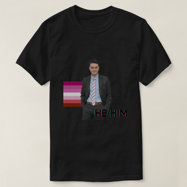 Camiseta Ben Shapiro HeHim Lesbian Meme Sticker (Frente do Design)