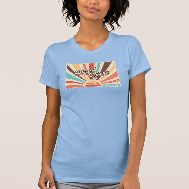 Camiseta Bênção da mamãe Retro Sunset T-Shirt (Frente)